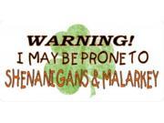 Warning Shenanigans and Malarkey Photo License Plate