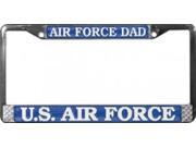 U.S. Air Force Dad Chrome License Plate Frame