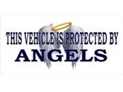 Vehicle Protected By Angels White Photo License Plate