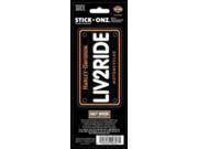 Harley Davidson Live 2 Ride Tag Look Stick Onz Decal