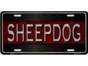 Smart Blonde LP 8018 Sheepdog Red Line Novelty Metal License Plate