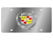 Cadillac Clear Logo Stainless Steel License Plate