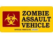 Zombie Assault Vehicle Photo License Plate
