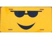 Smiley Face with Sun Shades Photo Metal License Plate