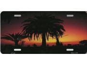 Sunset On The Pier Metal License Plate