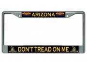 Arizona Don t Tread 2nd Amendment Chrome License Plate Frame