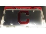 Cleveland Indians Silver Laser License Plate