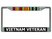 Vietnam Veteran Chrome License Plate Frame