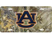 Auburn Tigers Woodland Metal License Plate