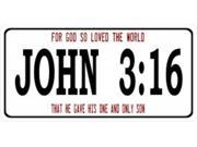 John 3 16 Photo License Plate