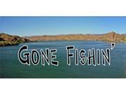 Gone Fishin Lake Photo License Plate