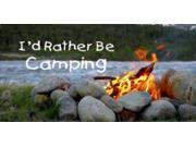 I d Rather Be Camping Photo License Plate