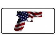 American Flag Handgun 2nd Amendment Photo License Plate