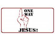 One Way Jesus! Photo License Plate