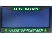 Army Honorably Discharged Veteran Photo License Plate Frame