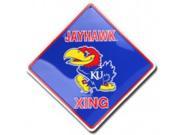 Kansas Jayhawks Xing Metal Parking Sign