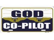 God Is My Co Pilot Metal License Plate