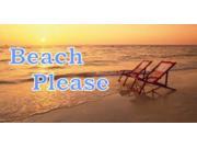 Beach Please Ocean Scene Photo License Plate