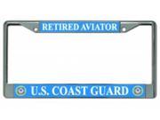 U.S. Coast Guard Retired Aviator Photo License Plate Frame