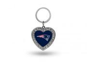 New England Patriots Bling Rhinestone Heart Keychain