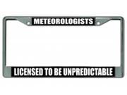 Meteorologists Chrome License Plate Frame