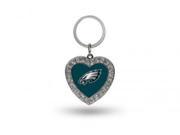 Philadelphia Eagles Bling Rhinestone Heart Keychain