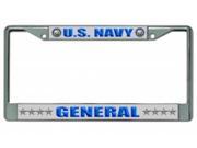 U.S. Navy Admiral Chrome License Plate Frame