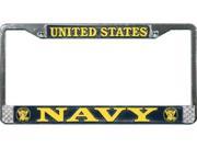 U.S. Navy License Plate Frame Free Screw Caps Included
