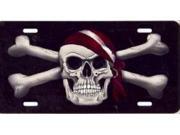 Pirate Skull with Dive Bandana License Plate