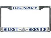 U.S. Navy Silent Service License Plate Frame Free Screw Caps Included