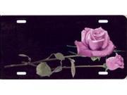 Pink Roses on Black Airbrush License Plate Free Names on this Air Brush
