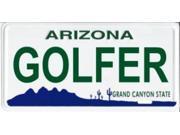 Arizona Golfer White Photo License Plate Free Personalization on this Plate