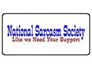 National Sarcasm Society Photo License Plate