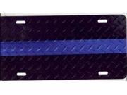 Police Memorial Blue Stripe License Plate Free Personalization on this Plate