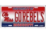 Mississippi GOREBELS Metal License Plate