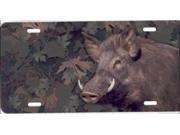 Wild Hog on Camo License Plate Free Personalization on this plate