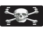 Skull And Crossbones Metal License Plate