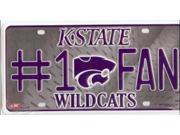 Kansas State Wildcats 1 Fan License Plate