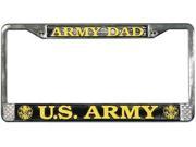 U.S. Army Dad Chrome License Plate Frame Free Screw Caps with this Frame