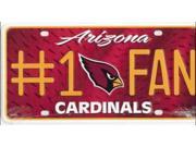 Arizona Cardinals 1 Fan License Plate