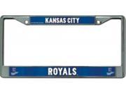 Kansas City Royals Chrome License Plate Frame Free Screw Caps with this Frame