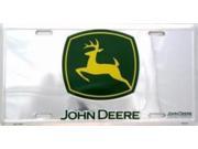 John Deere Green and Chrome License Plate