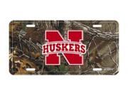 Nebraska Huskers Camoflauge License Plate