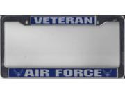 Air Force Veteran Chrome License Plate Frame Free Screw Caps with this Frame