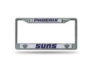 Phoenix Suns Chrome License Plate Frame Free Screw Caps with this Frame