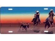 Team Ropers Full Color License Plate Free Personalization on this Plate