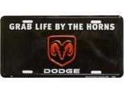 Dodge Grab Life by the Horns License Plate