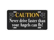 Caution Angels Photo License Plate