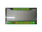 Erin Go Braugh with Red Heart License Plate Frame Free Screw Caps with this Frame