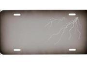 Lightning Clouds Silver Airbrush License Plate Free Personalization on Air Brush